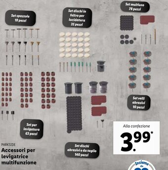 Lidl Parkside Accessori per levigatrice multifunzione offerta