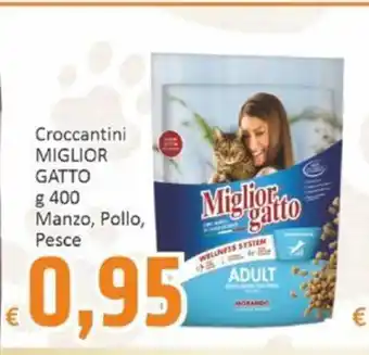 Paghi Poco Croccantini Miglior Gatto 400 g Manzo, Pollo, Pesce offerta