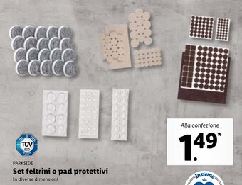 Lidl Parkside Set feltrini o pad protettivi offerta