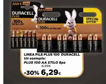 Ipercoop Linea pile plus 100 duracell offerta