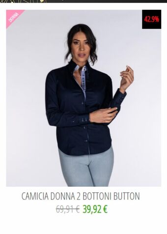 7 Camicie Camicia donna 2 bottoni button offerta