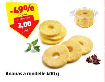 ALDI Ananas a rondelle offerta
