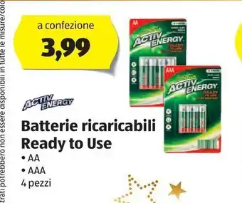 ALDI Batterie ricaricabili ready to use offerta