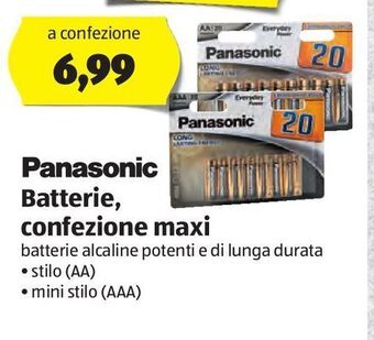 ALDI Panasonic batterie, confezione maxi offerta