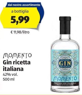 ALDI Gin ricetta italiana offerta