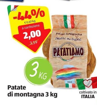 ALDI Patate di montagna 3 kg offerta