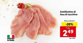 Lidl Sottilissime di fesa di tacchino offerta