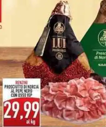 Bitar Renzini Prosciutto di Norcia Al Pepe Nero con Osso IGP offerta