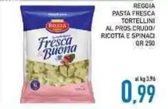 Reggia Pasta Fresca Tortellini Al Pros. Crudo/Ricotta e Spinaci 250 gr