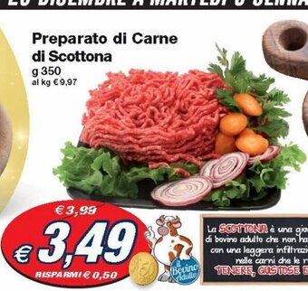 Prix Quality Preparato di Carne di Scottona 350 g offerta
