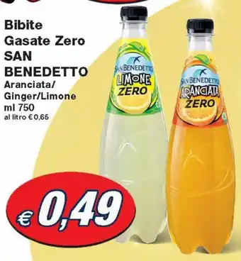 Prix Quality Bibite Gasate Zero San Benedetto Aranciata/Ginger / Limone 750 ml offerta