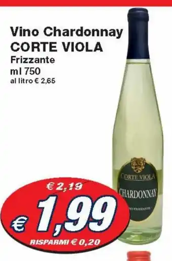 Prix Quality Corte Viola Vino Chardonnay Frizzante 750 ml offerta