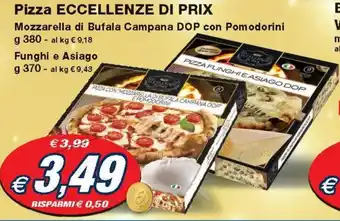 Prix Quality Pizza Eccellenze Di Prix Mozzarella di Bufala Campana DOP con Pomodorini 380 g offerta
