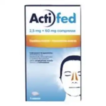 efarma Actifed 2,5 mg + 60 mg pseudoefedrina cloridrato decongestionante 12 compresse offerta