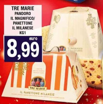 Tre Marie Pandoro Il Magnifico/Panettone Il Milanese kg 1