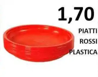 Piatti Rossi Plastica