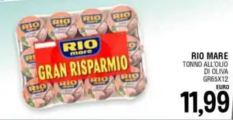 Jolly Market Rio Mare Tonno All'Olio di Oliva gr 65x12 offerta