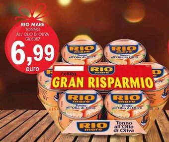 Mazzeo Giocattoli Rio Mare Tonno All'Olio di Oliva gr 80x7 offerta