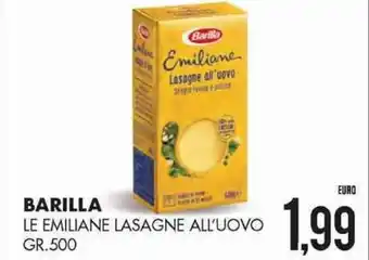 Mazzeo Giocattoli Barilla Le Emiliane Lasagne All'Uovo gr. 500 offerta