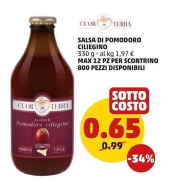 PENNY Salsa di Pomodoro Ciliegino 330 g offerta