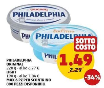 PENNY Philadelphia Original 220 g offerta