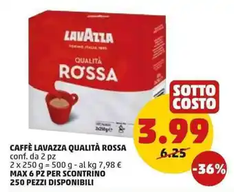 PENNY Caffè Lavazza Qualità Rossa 2 pz 500 g offerta