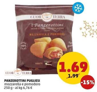 PENNY Panzerottini Pugliesi mozzarella e pomodoro 250 g offerta
