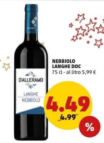 PENNY Nebbiolo Langhe DOC 75 cl offerta