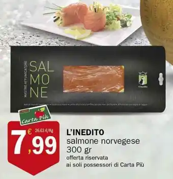 Crai L'Inedito salmone norvegese 300 gr offerta