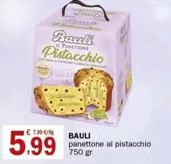 Crai Bauli panettone al pistacchio 750 gr offerta