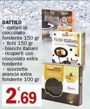 Crai Dattilo datteri al cioccolato fondente 150 gr offerta