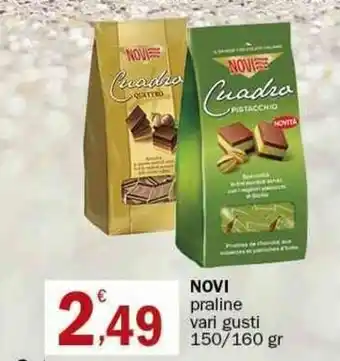 Crai Novi praline vari gusti 150/160 gr offerta