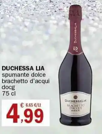 Crai Duchessa Lia spumante dolce brachetto d'acqui docg 75 cl offerta