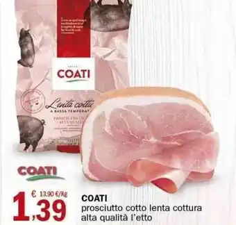 Crai Coati prosciutto cotto lenta cottura alta qualità offerta