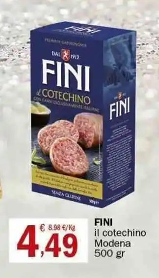 Crai Fini il cotechino Modena 500 gr offerta