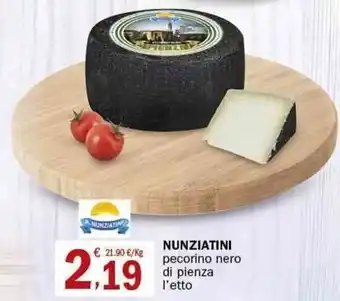 Crai Nunziatini pecorino nero di pienza offerta