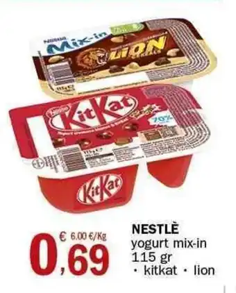 Crai Nestlè yogurt mix-in 115 gr kitkat - lion offerta