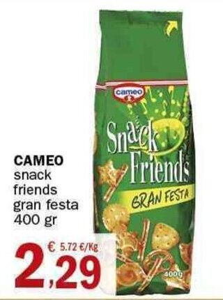 Crai Cameo snack friends gran festa 400 gr offerta