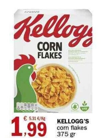 Crai Kellogg's corn flakes 375 gr offerta