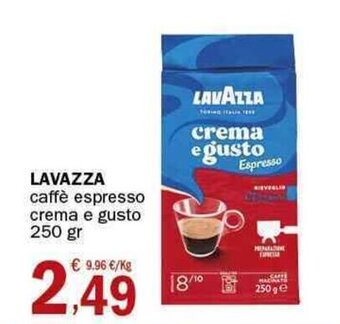 Crai Lavazza caffè espresso crema e gusto 250 gr offerta