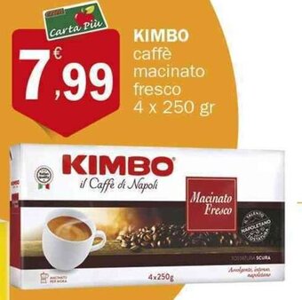 Crai Kimbo caffè macinato fresco 4 x 250 gr offerta
