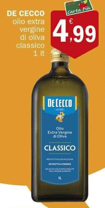 Crai De Cecco olio extra vergine di oliva classico 1 lt offerta
