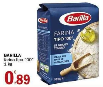 Crai Barilla farina tipo "00" 1 kg offerta