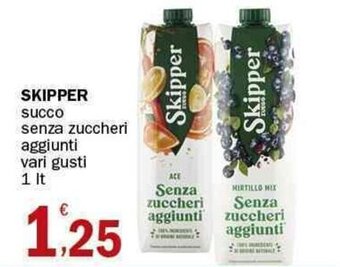 Crai Skipper succo senza zuccheri aggiunti vari gusti 1 lt offerta