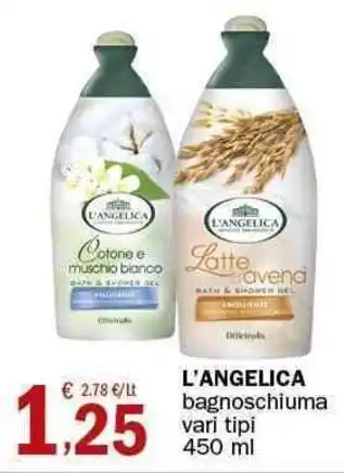 Crai L'Angelica bagnoschiuma vari tipi 450 ml offerta