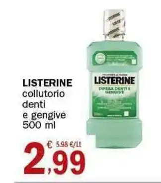 Crai Listerine collutorio denti e gengive 500 ml offerta