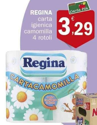 Crai Regina carta igienica camomilla 4 rotoli offerta
