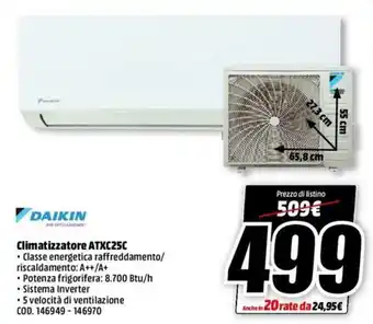 MediaWorld Daikin Climatizzatore ATXC25C offerta