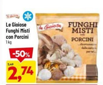 DPiù Le Gioiose Funghi Misti con Porcini 1 kg offerta