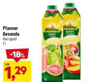 DPiù Pfanner Bevanda vari gusti 1 L offerta